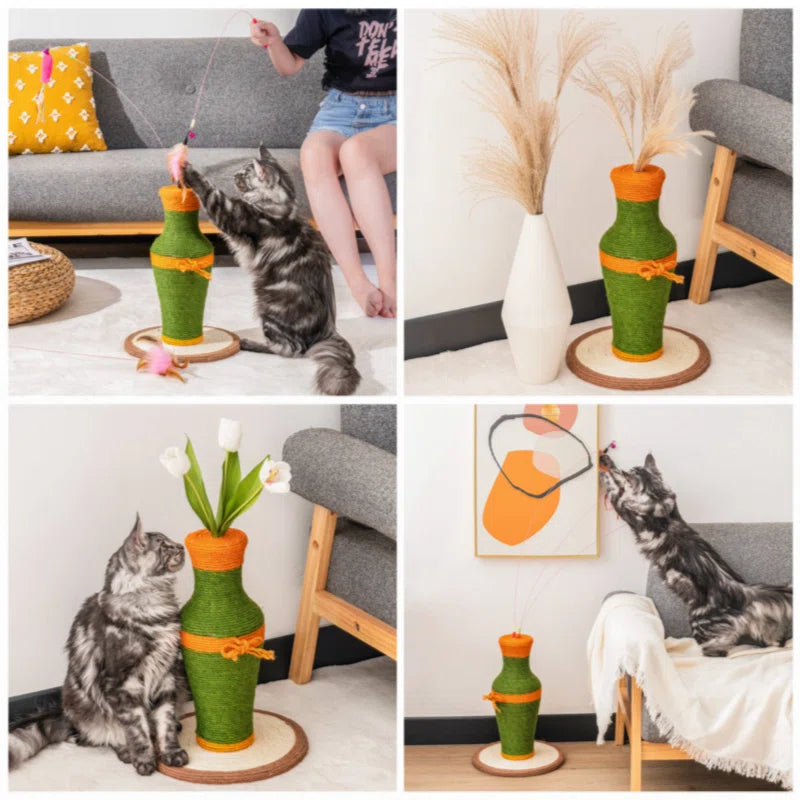 2-in-1 Vase-Shaped Cat Scratcher – Fun, Functional, and Decorative