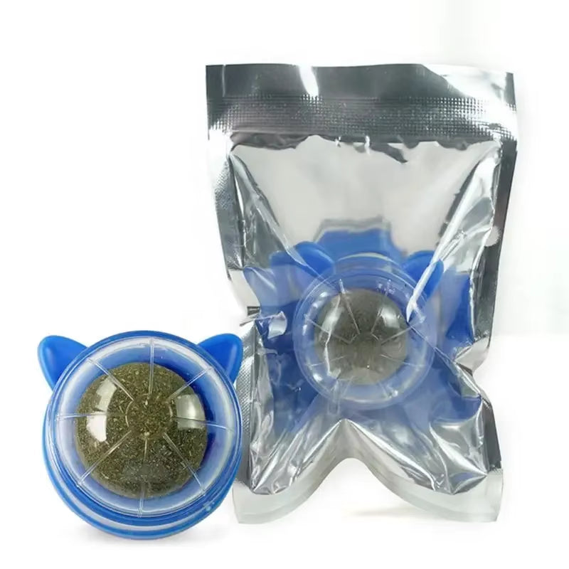 Natural Catnip Rotatable Wall Ball Toy