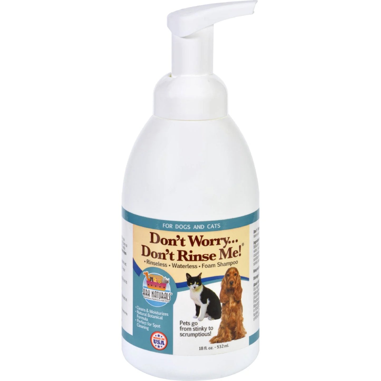 Ark Naturals Don’t Worry, Don’t Rinse Me! Waterless Cat Shampoo – 18 oz