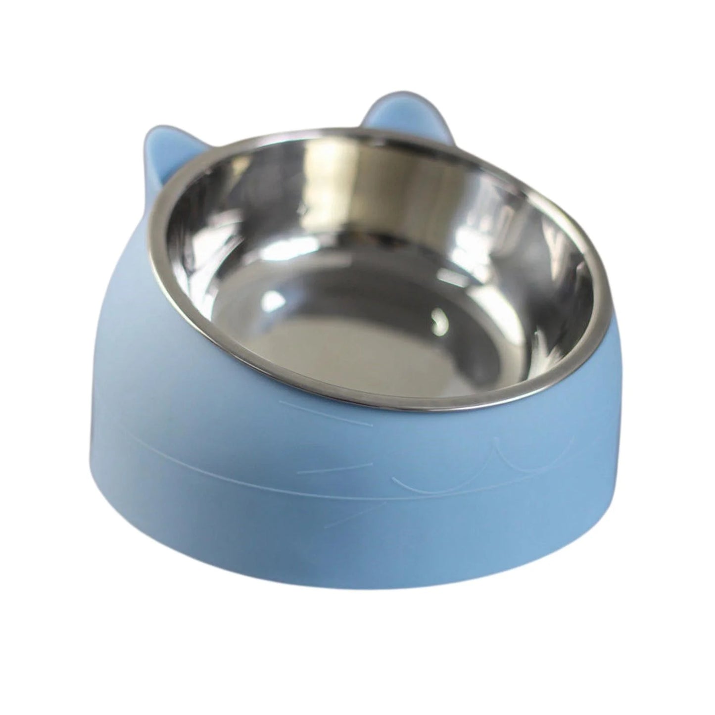 Elevated Cat Bowl – Stainless Steel & PP Raised Pet Food and Water Bowl