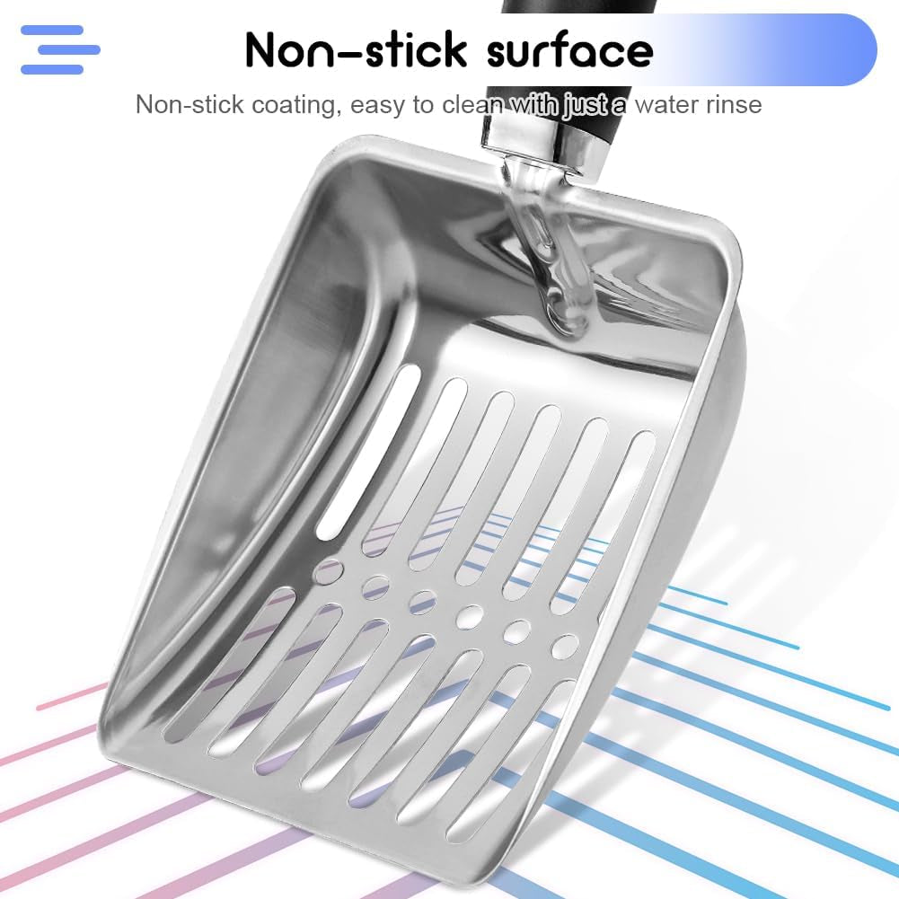 Stainless Steel Cat Litter Scoop – Durable Metal Kitty Scooper