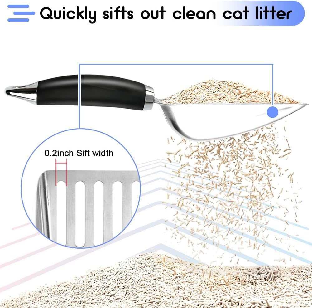 Stainless Steel Cat Litter Scoop – Durable Metal Kitty Scooper