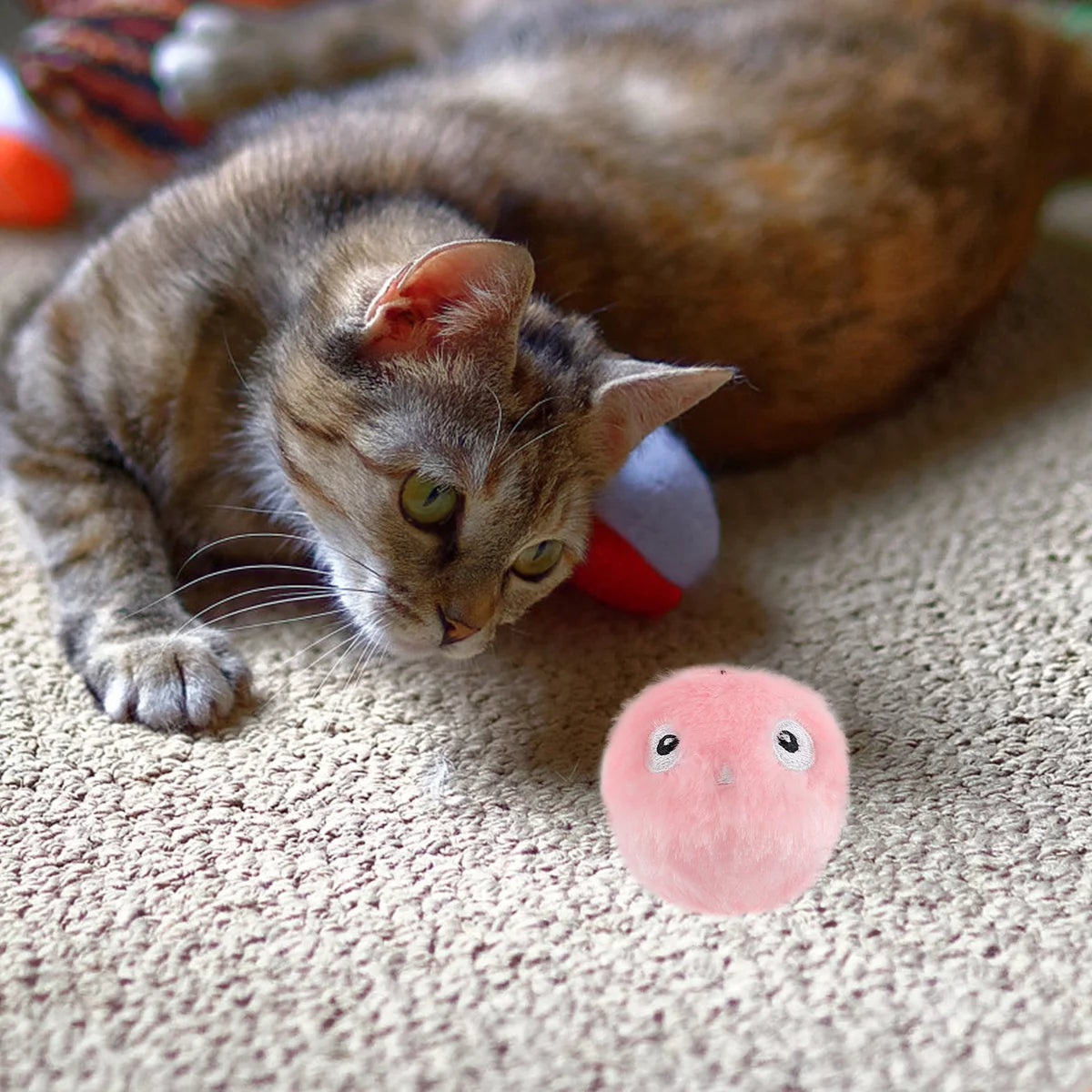Cats Interactive Chirping Balls – Refillable Catnip Kicker Toys with Animal Sounds