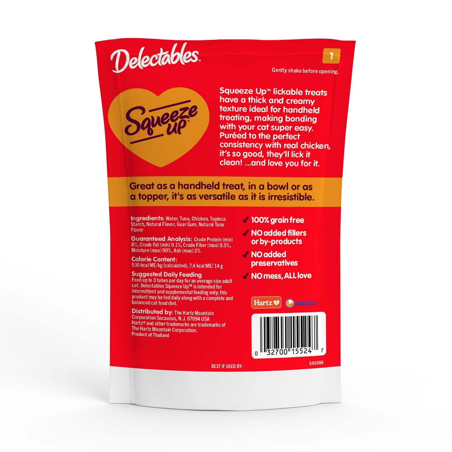 Hartz Squeeze Up Chicken Flavor Cat Treats - 32 pack, 0.5 Oz Tubes
