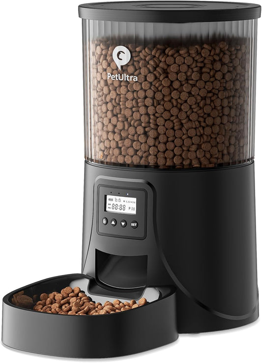 Smart Automatic Cat Feeder - Programmable 4L Dispenser for 1-6 Meals Daily