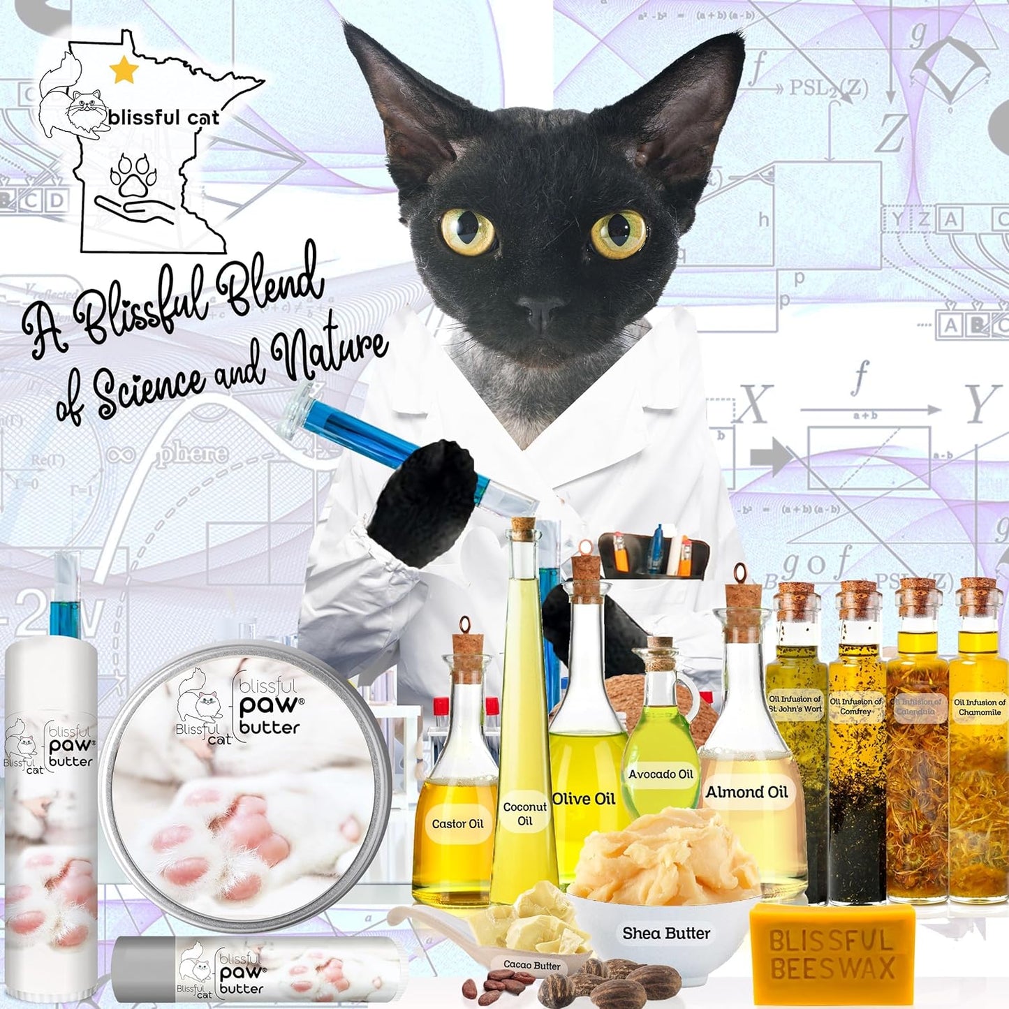 Blissful Cat Paw Butter – Lick-Safe Moisturizer for Dry Paw Pads, 0.15 oz