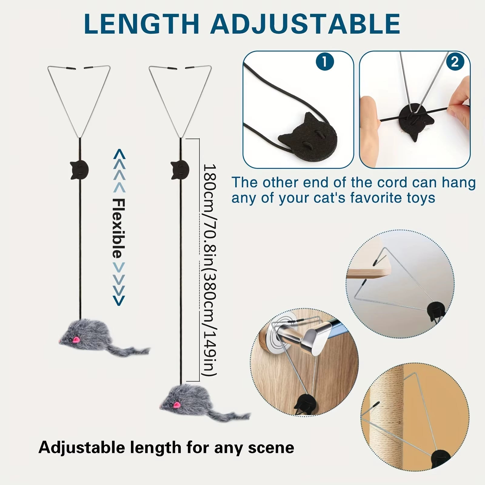 Door Hanging Cat Toy – Interactive Toy for Cats and Kittens