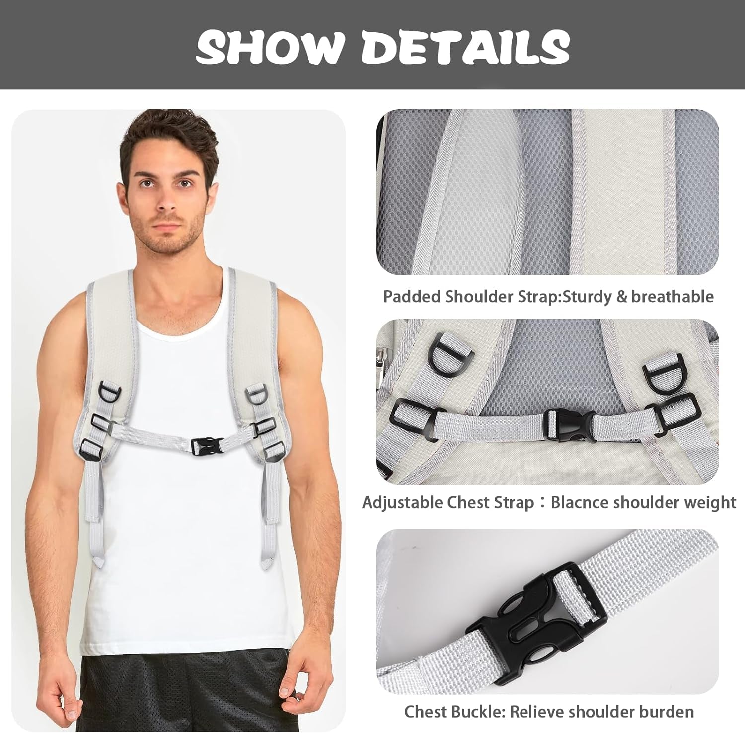Airline Approved Cat Backpack Carrier - Ventilated Design, Perfect for Hiking & Travel (Creamy White)