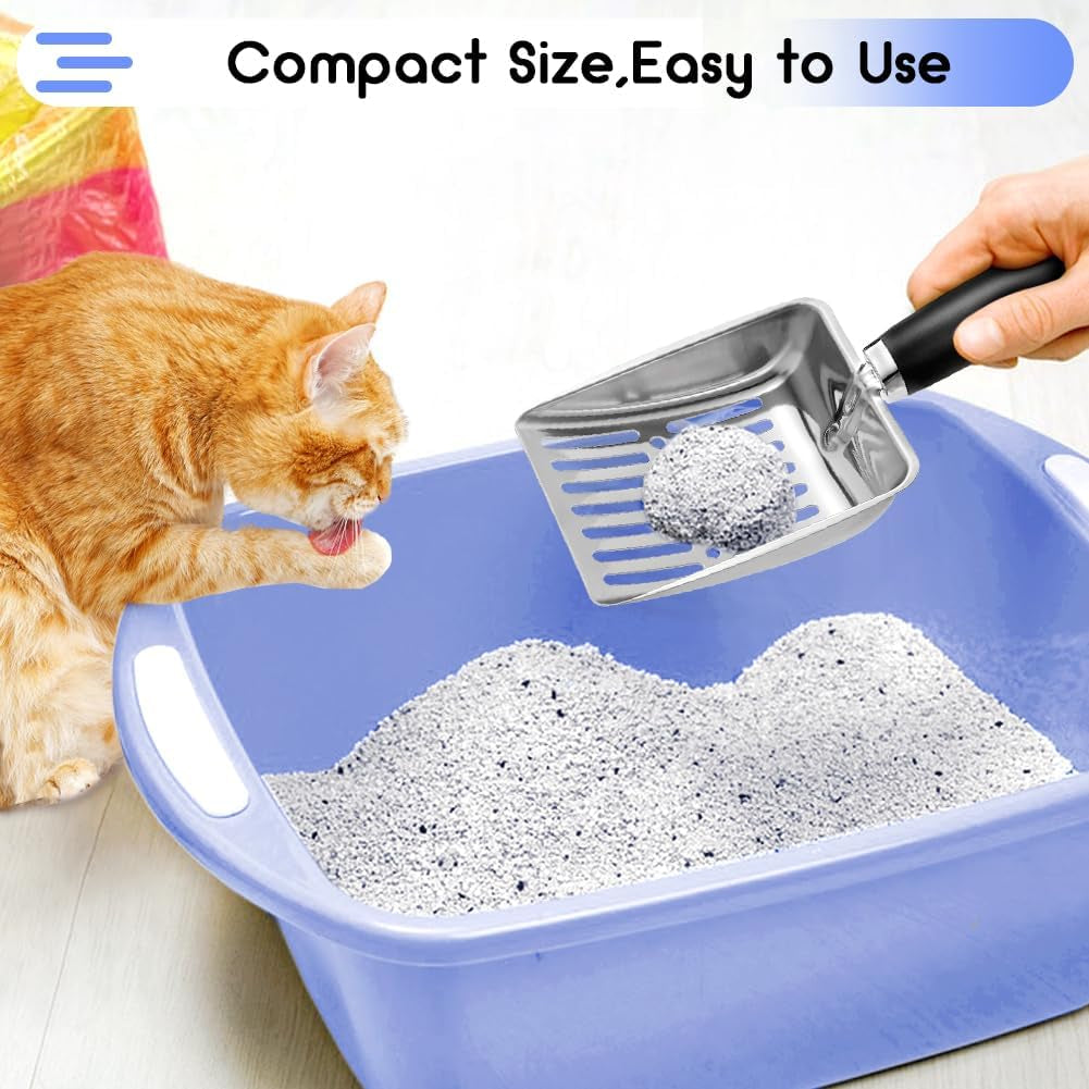 Stainless Steel Cat Litter Scoop – Durable Metal Kitty Scooper