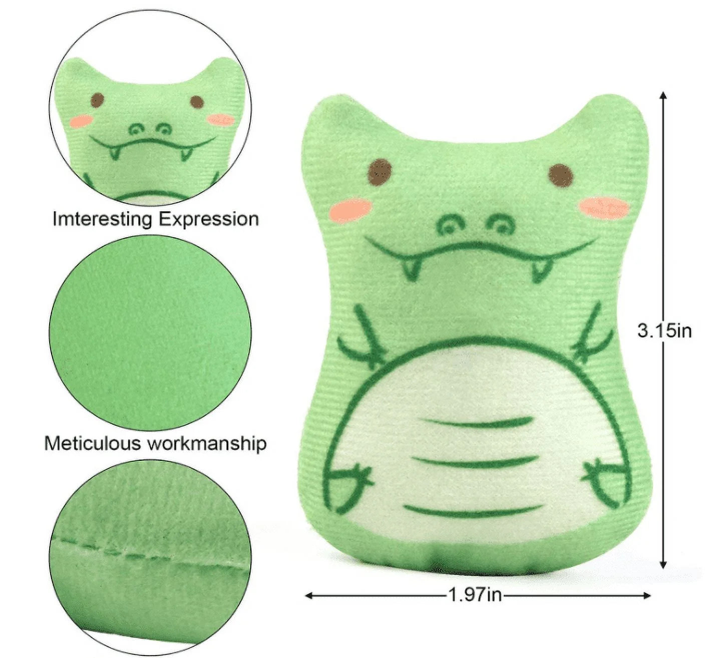 5PCS Catnip Plush Chew Toy Set – Durable Cotton Linen for Cats & Kittens