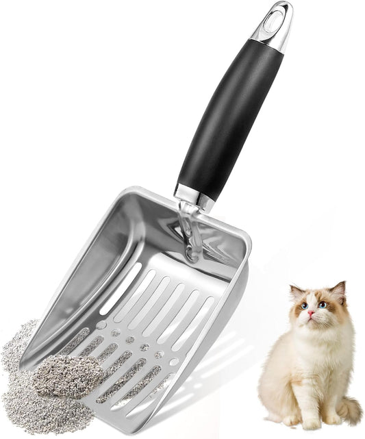 Stainless Steel Cat Litter Scoop – Durable Metal Kitty Scooper