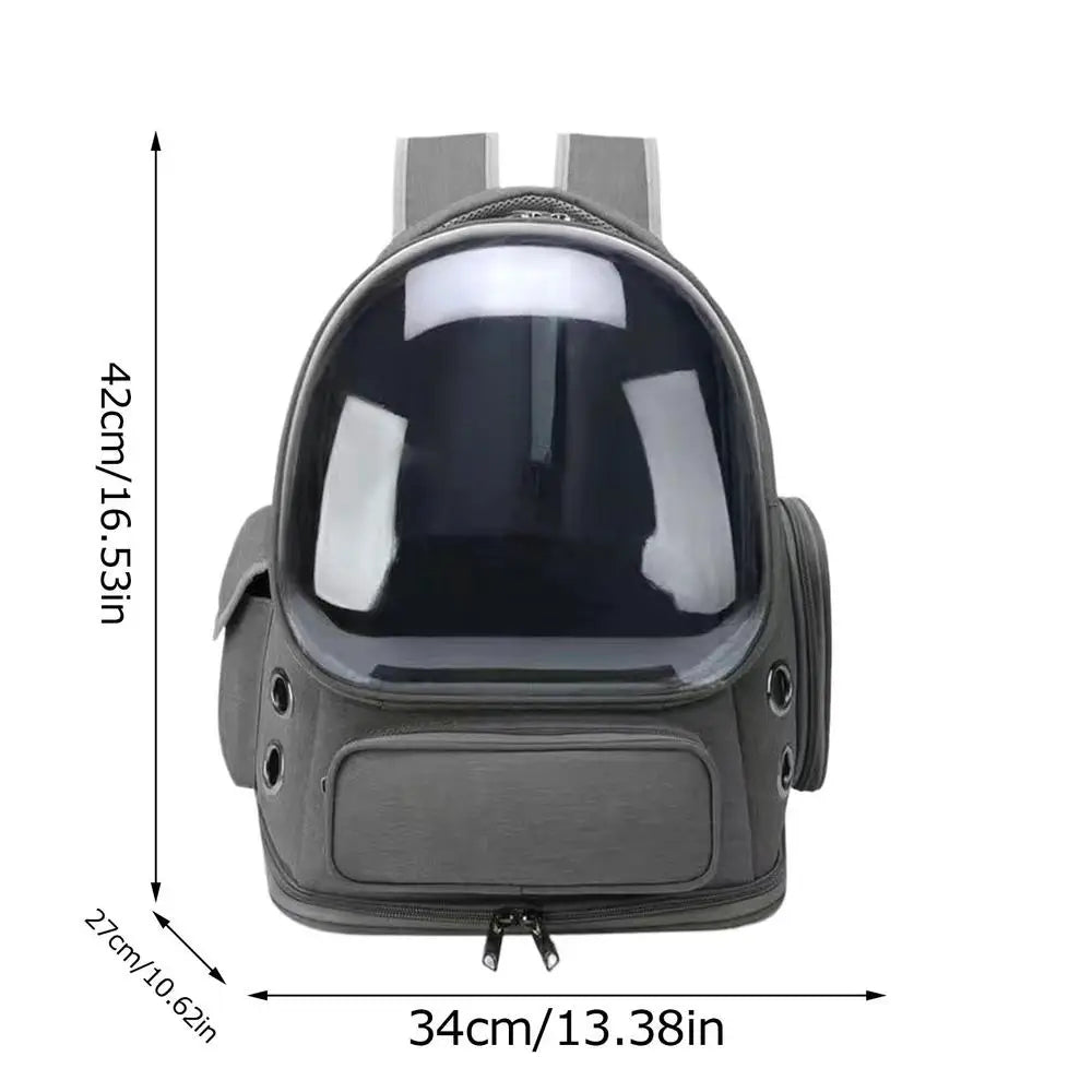 Stylish Cat Backpack Carrier - Breathable Space Capsule for Safe Travel with Your Feline Friend