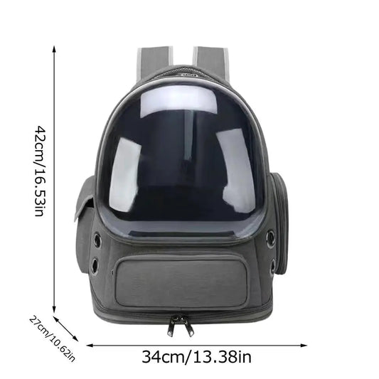 Stylish Cat Backpack Carrier - Breathable Space Capsule for Safe Travel with Your Feline Friend