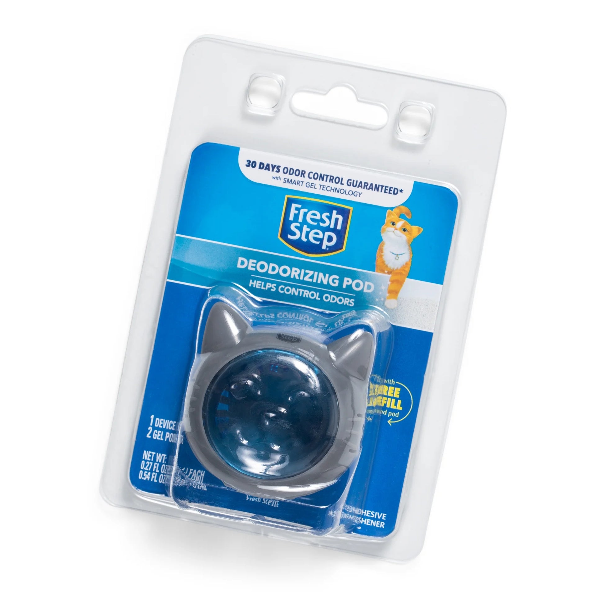 Fresh Step Litter Box Deodorizing Gel Pods – 1 Adhesive Pod + 2 Refills