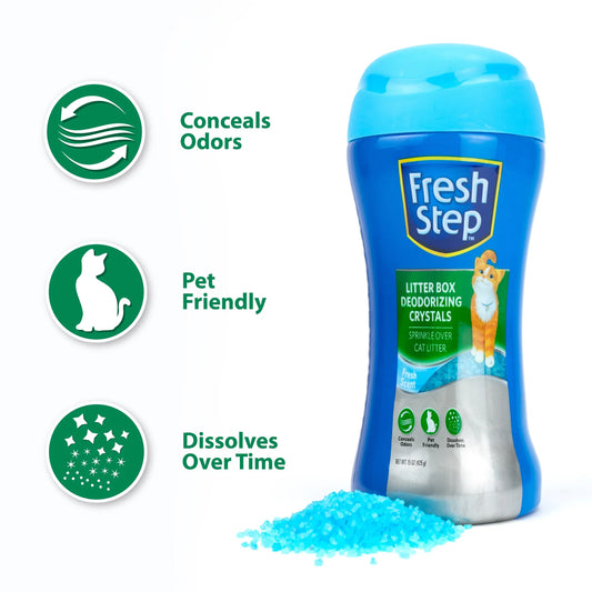 Fresh Step® Litter Box Deodorizing Crystals – Fresh Scent – 15 oz