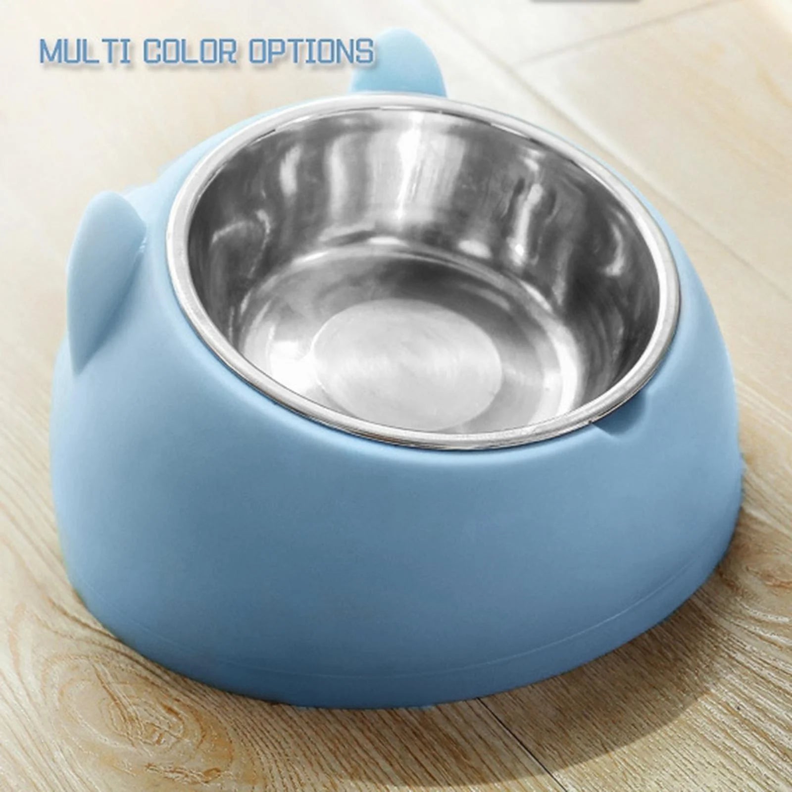 Elevated Cat Bowl – Stainless Steel & PP Raised Pet Food and Water Bowl