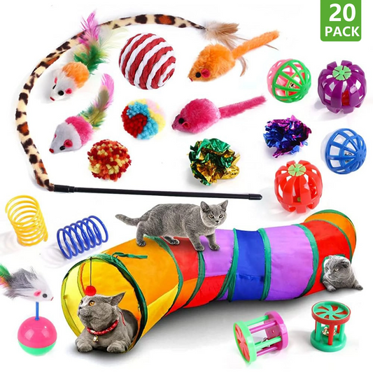 20-in-1 Cat Toy Set – All-in-One Fun for Active, Happy Cats