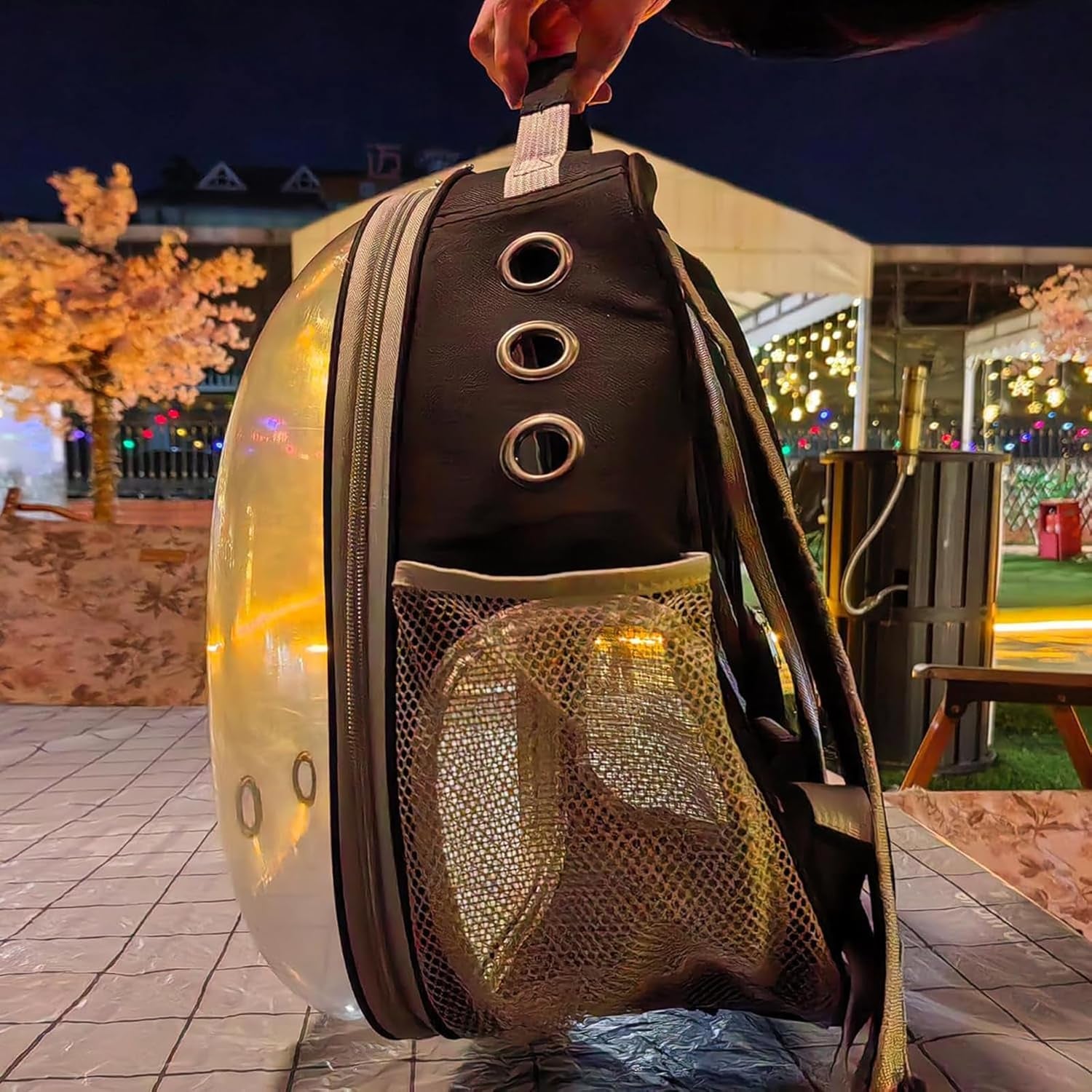 Airline Approved Cat  Backpack Carrier - Stylish Black Pet Travel Bag