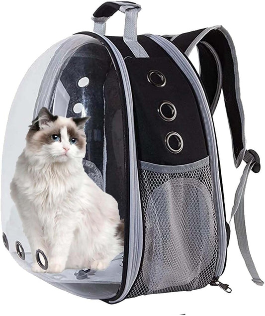 Airline Approved Cat  Backpack Carrier - Stylish Black Pet Travel Bag