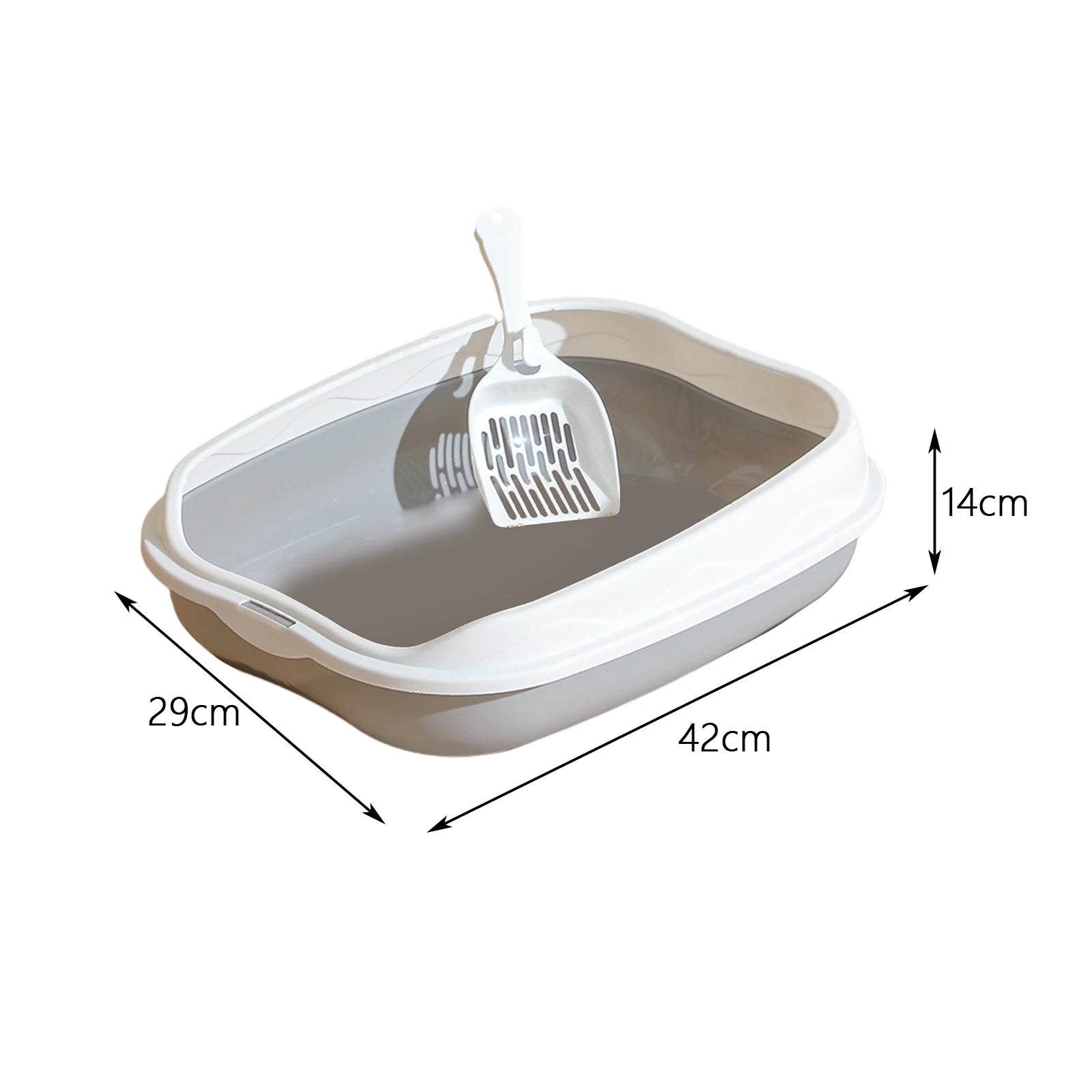 Portable Semi-Closed Cat Litter Box – Removable, High-Sided Design for Cats