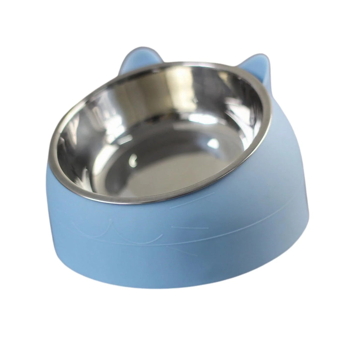 Elevated Cat Bowl – Stainless Steel & PP Raised Pet Food and Water Bowl