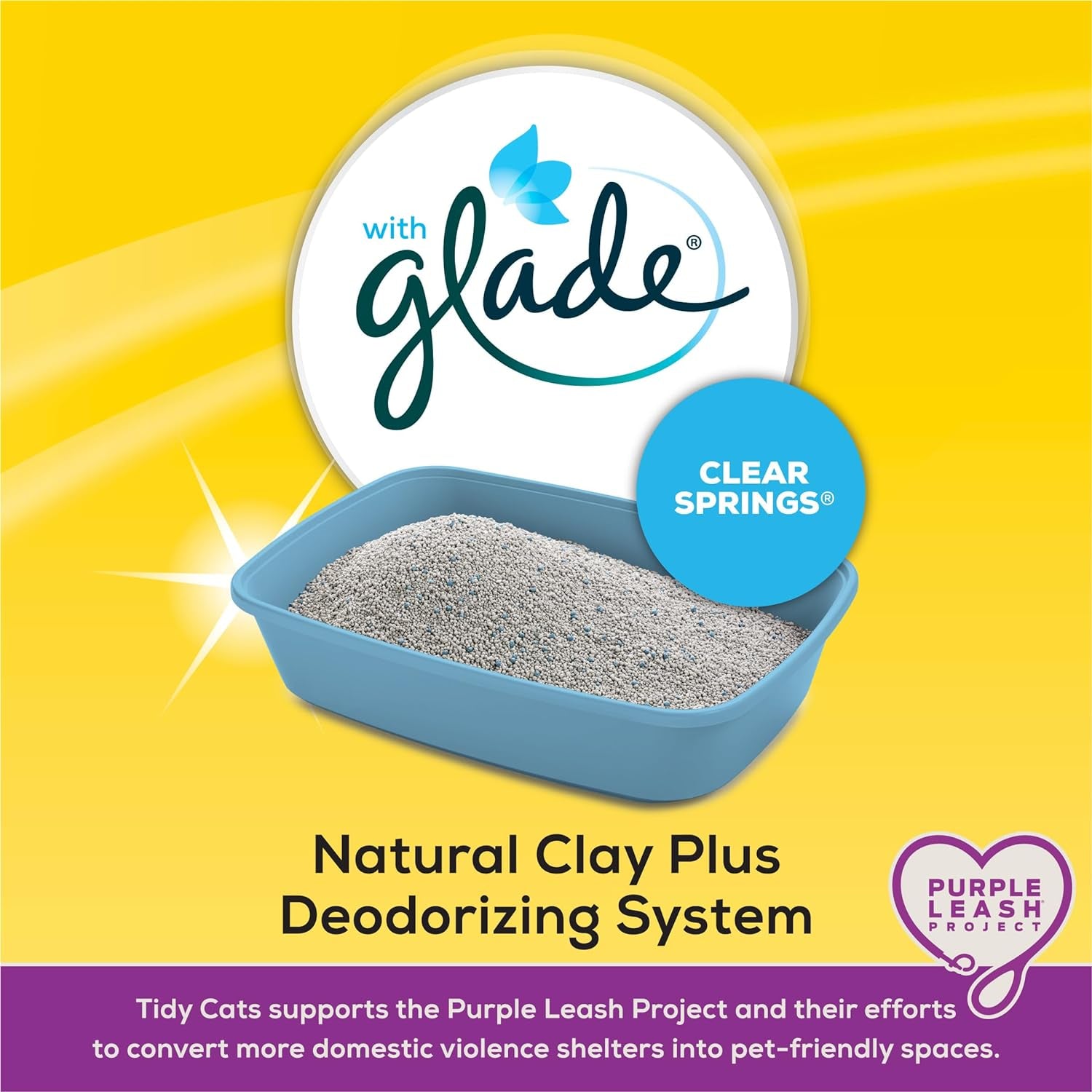 Purina Tidy Cats Tidy Max Glade Clear Springs Clumping Cat Litter – 38 lb Box