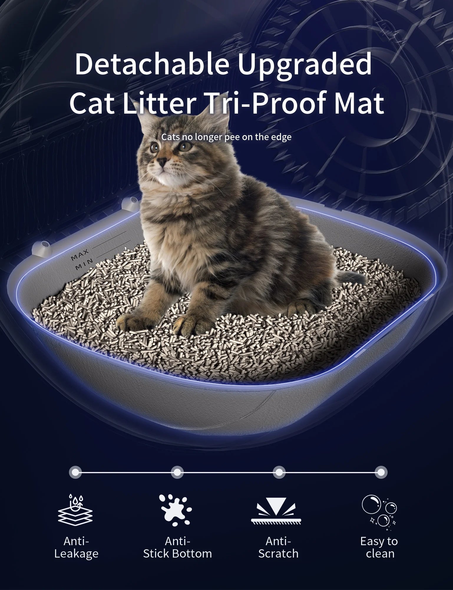 OMCPET 100L Large Self-Cleaning Cat Litter Box – Smart, Safe, and Made for Multi-Cat Homes