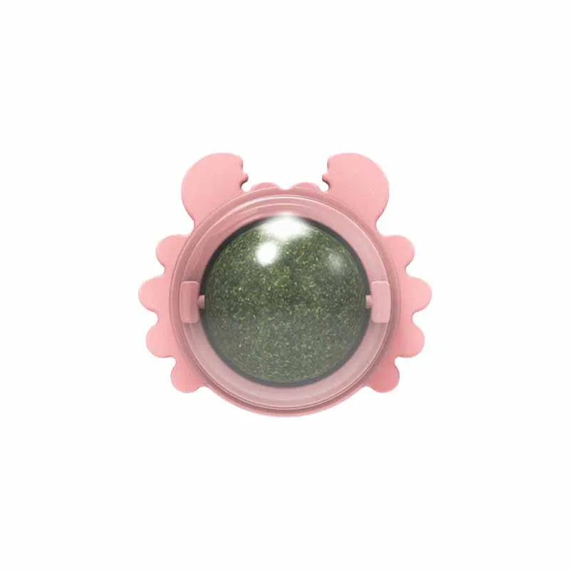 Natural Catnip Toy Ball with Dust Cover – Hairball Removal & Digestion Aid