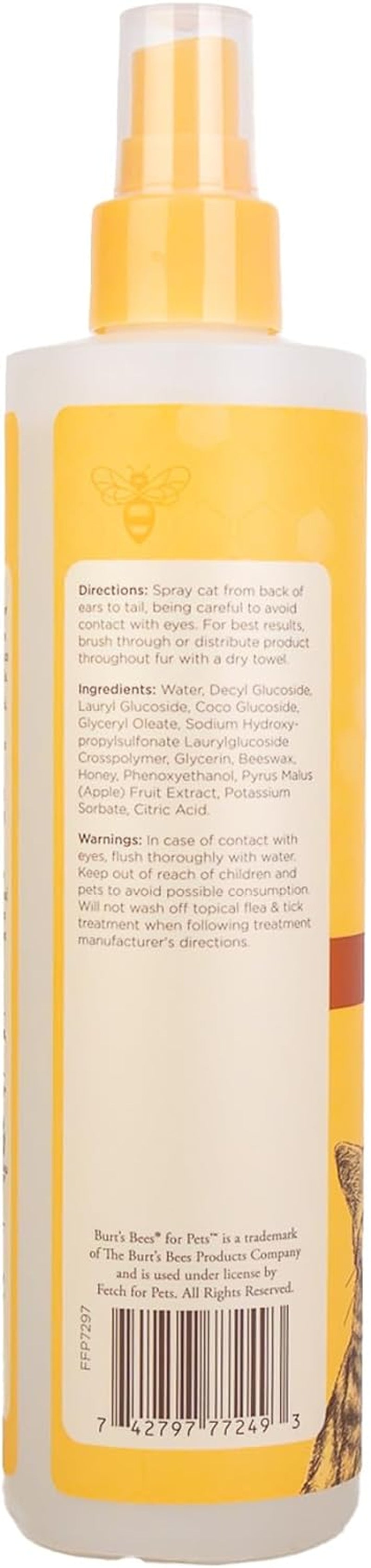 Burt’s Bees Waterless Cat Shampoo – Shea Butter & Honey, 10 fl oz