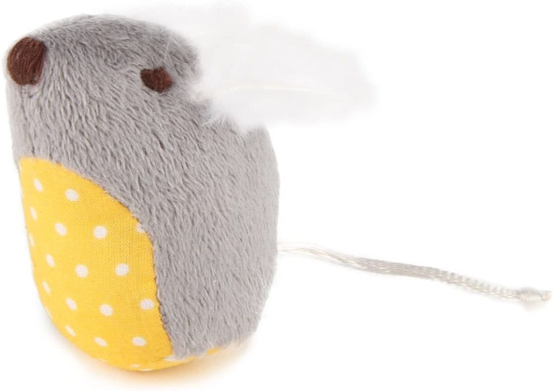 Mouse Mates Plush Catnip Cat Toys – 2 Count (Brown & Gray)