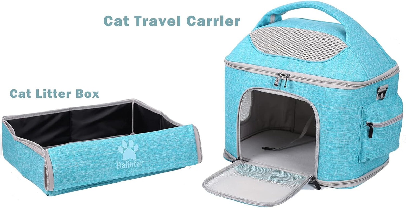 Portable Cat Travel Litter Box with Lid – Collapsible, Waterproof & Easy to Clean