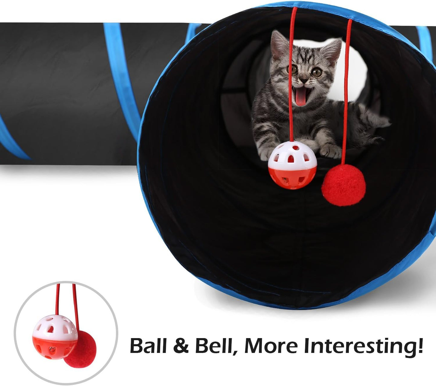 4-Way Collapsible Cat Tunnel – Interactive Maze Toy for Cats & Kittens