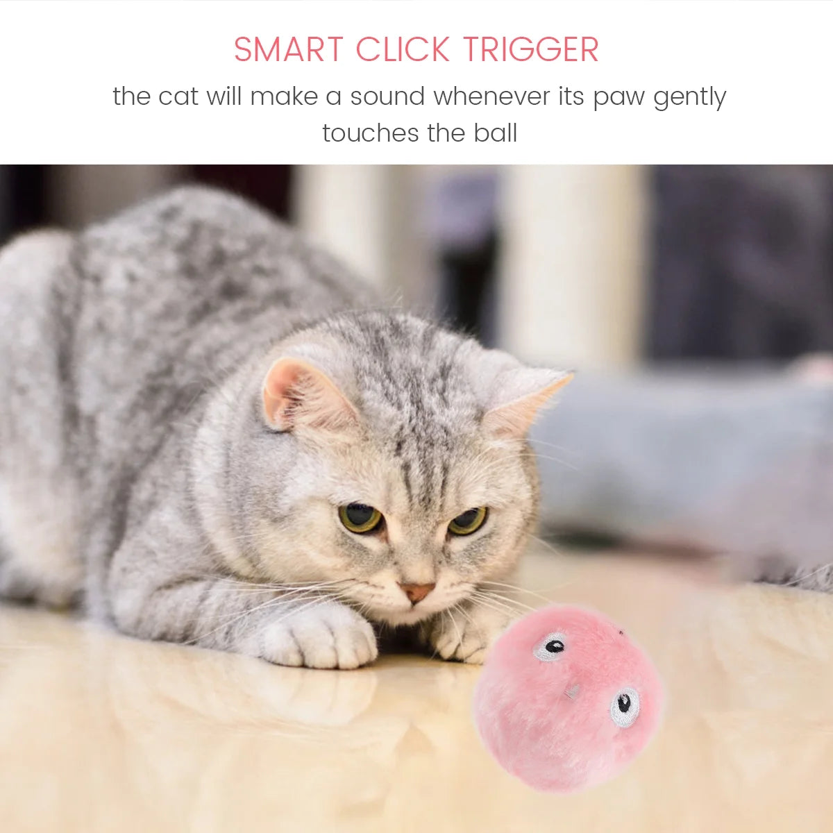 Cats Interactive Chirping Balls – Refillable Catnip Kicker Toys with Animal Sounds