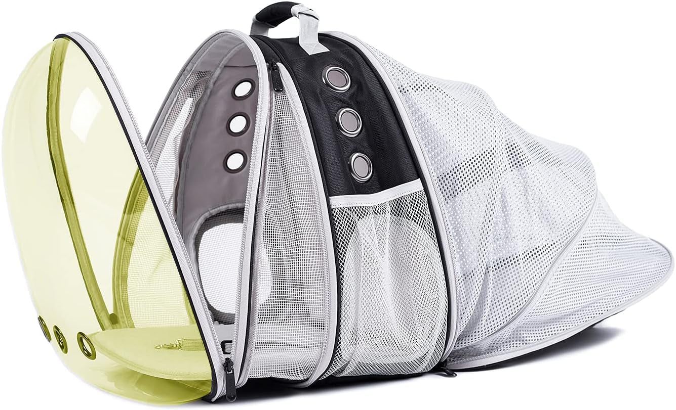 Expandable Polarized Cat Backpack Carrier - Fits Up to 20 lbs, Perfect for Hiking & Travel