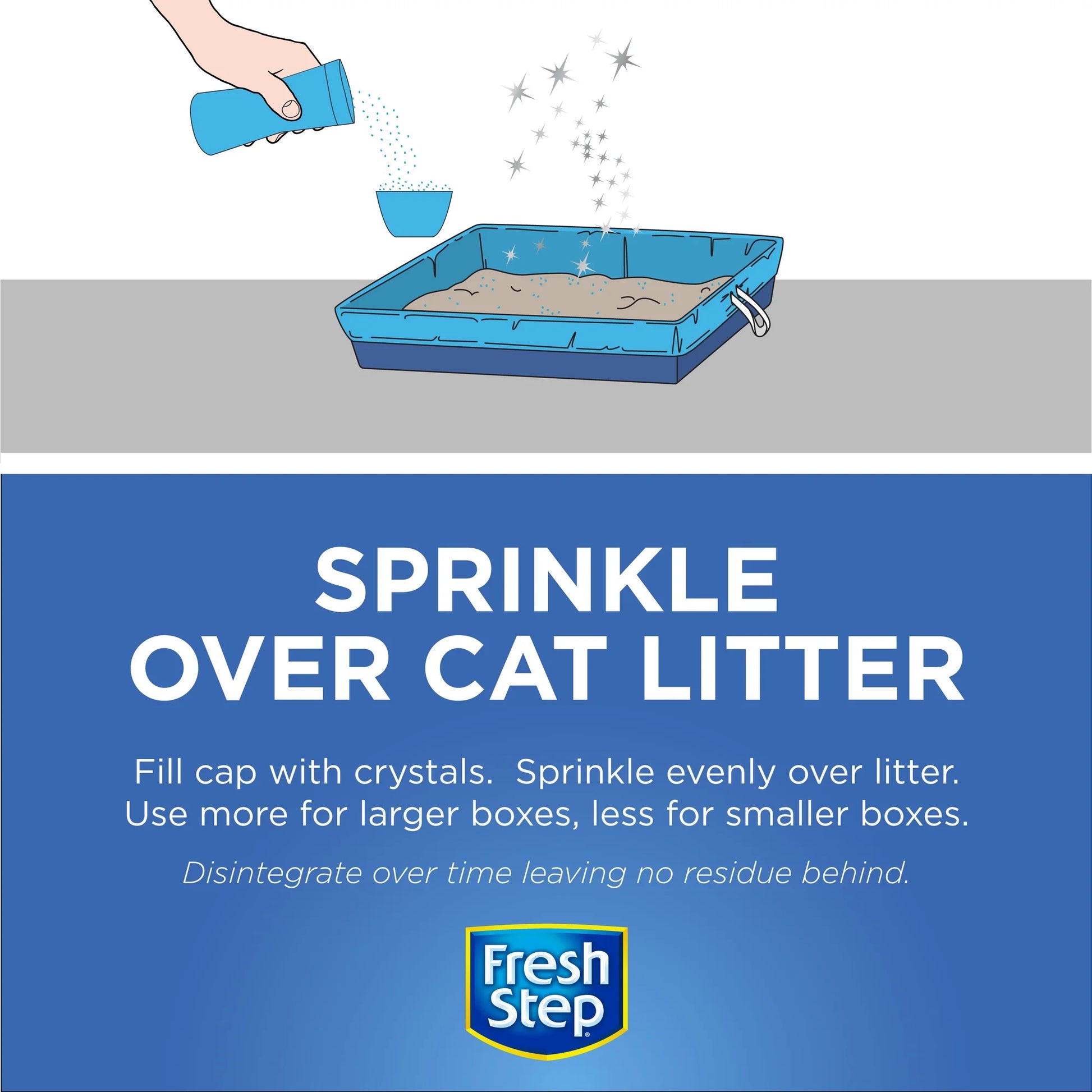 Fresh Step® Litter Box Deodorizing Crystals – Fresh Scent – 15 oz