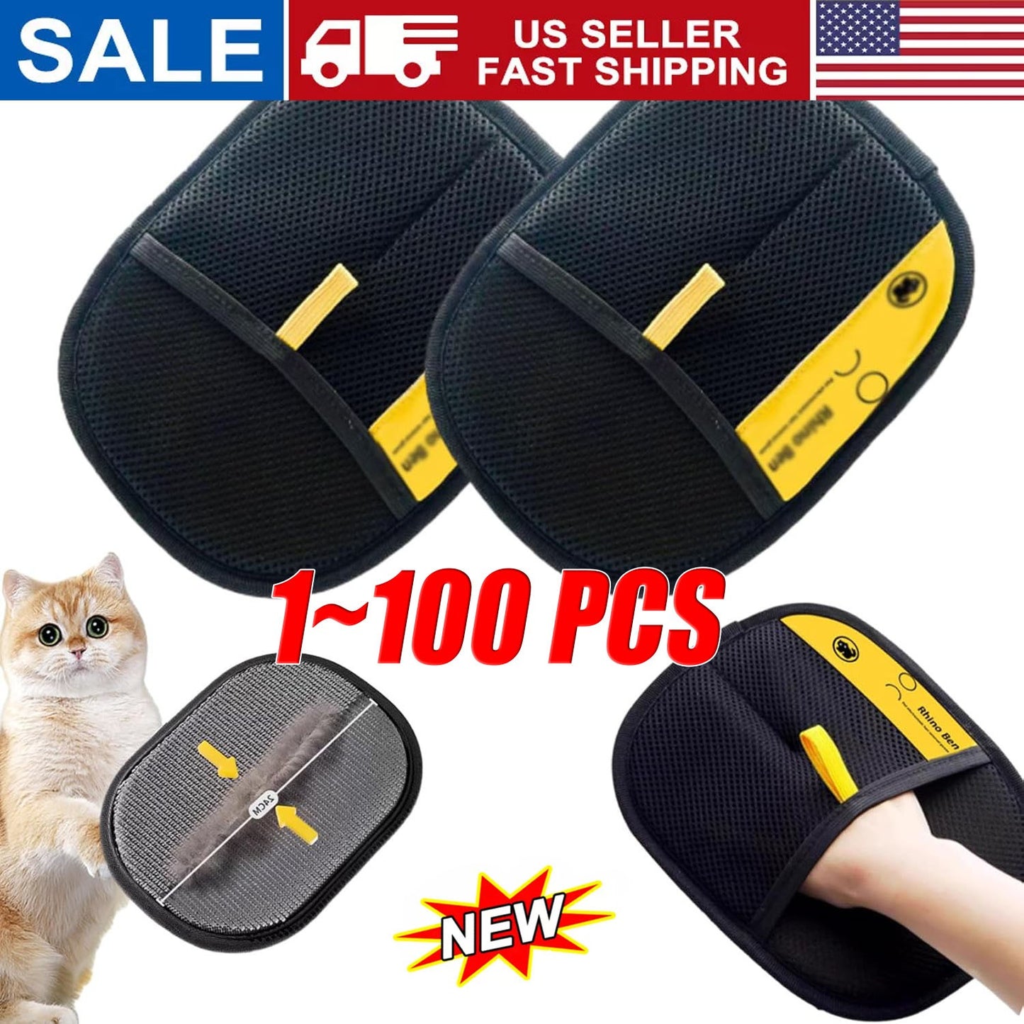 2025 New Cat & Dog Grooming Glove - Effortless Hair Remover for a Tangle-Free Pet Experience!