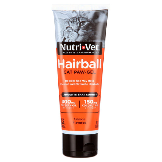 Salmon Flavor Hairball Paw-Gel for Cats – 3 oz | Tasty, Easy Hairball Solution