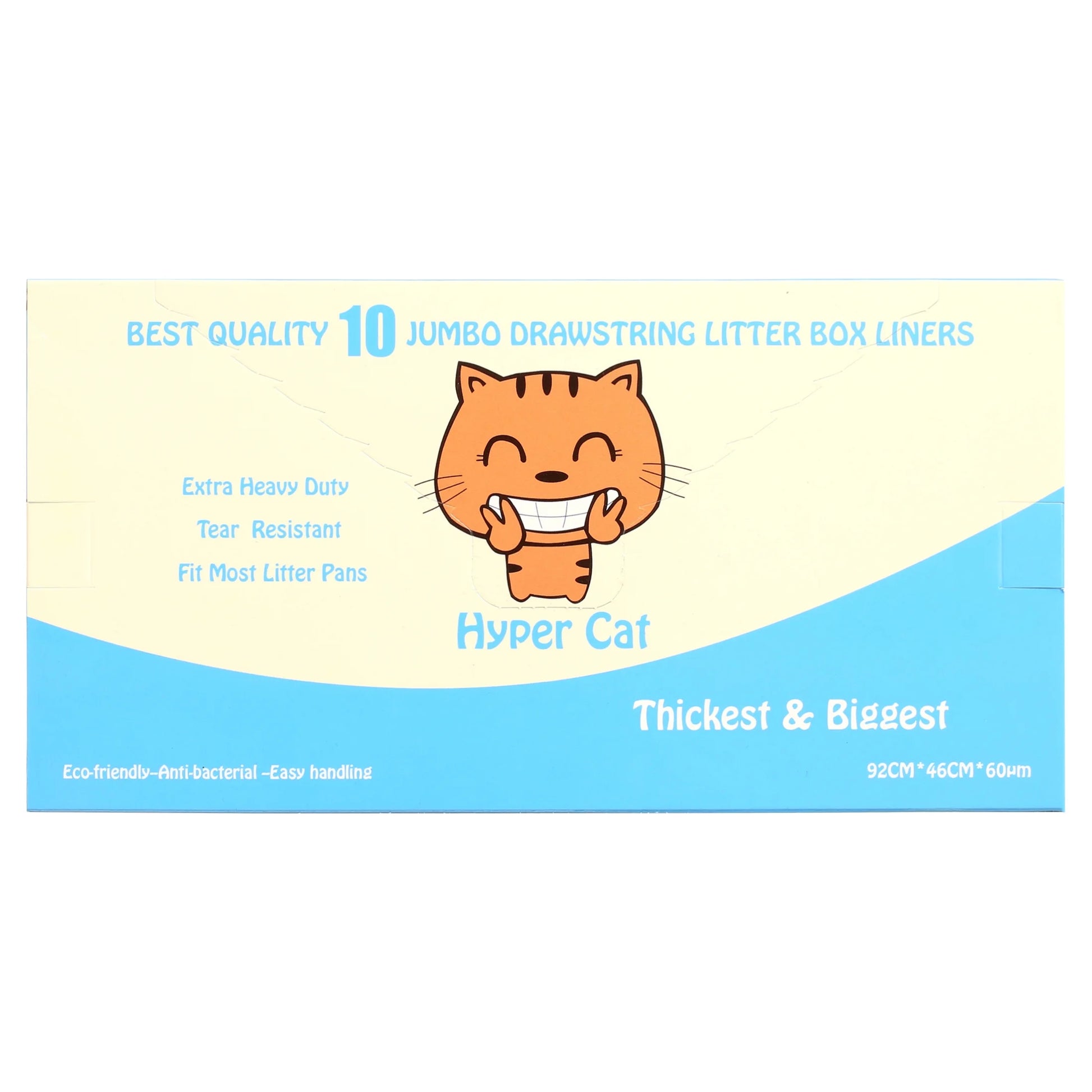 Hyper Cat Jumbo Cat Litter Box Liners – Drawstring, Extra-Strong, Tear-Resistant