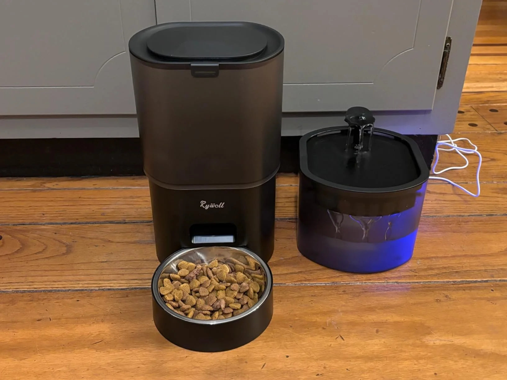 Rywell Automatic Cat Feeder with Water Dispenser – 2-in-1 Smart Feeding System