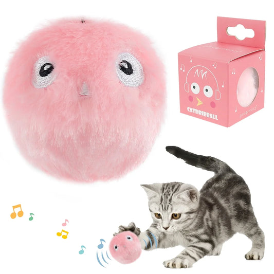 Cats Interactive Chirping Balls – Refillable Catnip Kicker Toys with Animal Sounds
