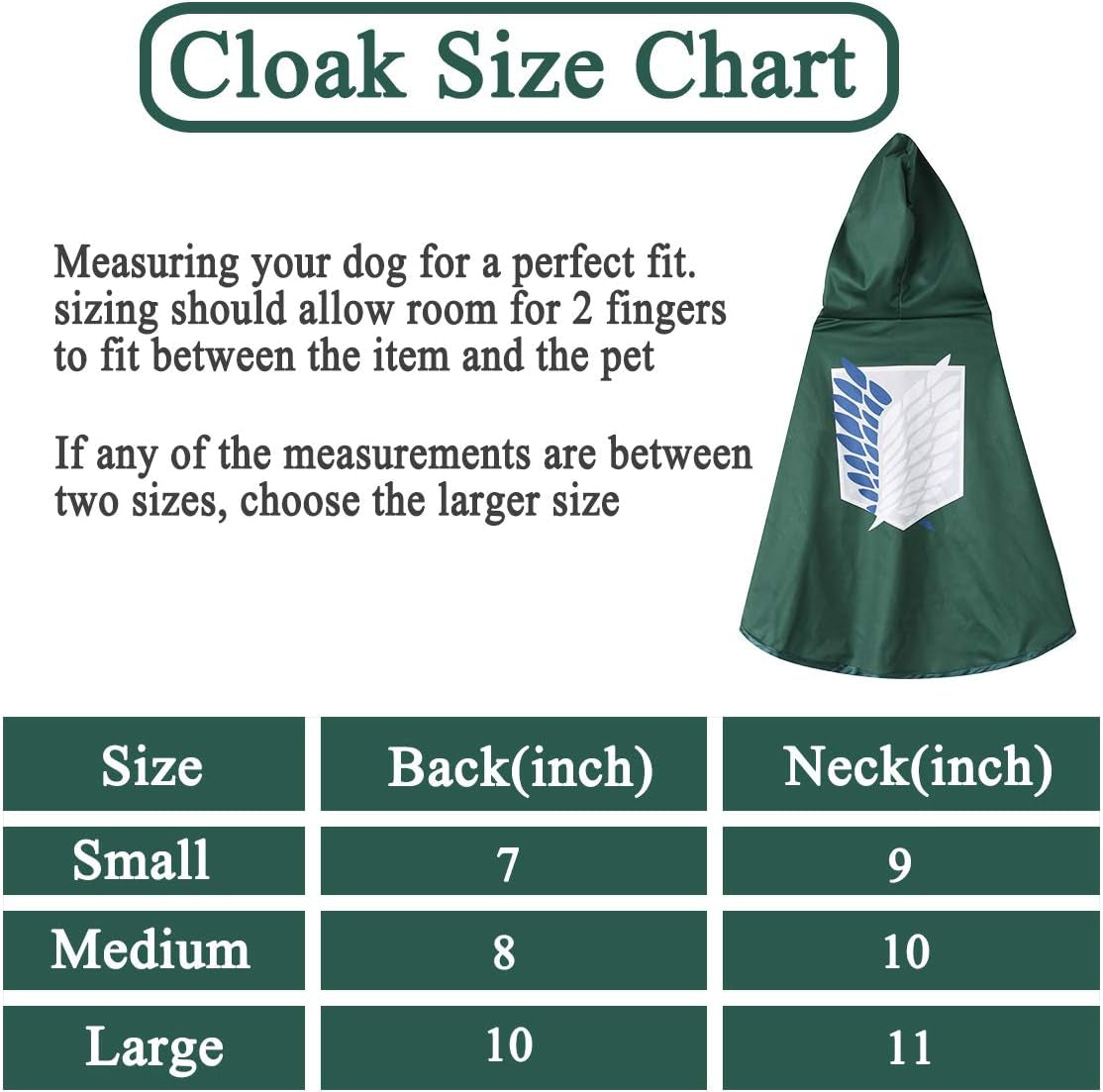 Adorable Cat Halloween Costume - Attack on Titan cloak (Medium Size)