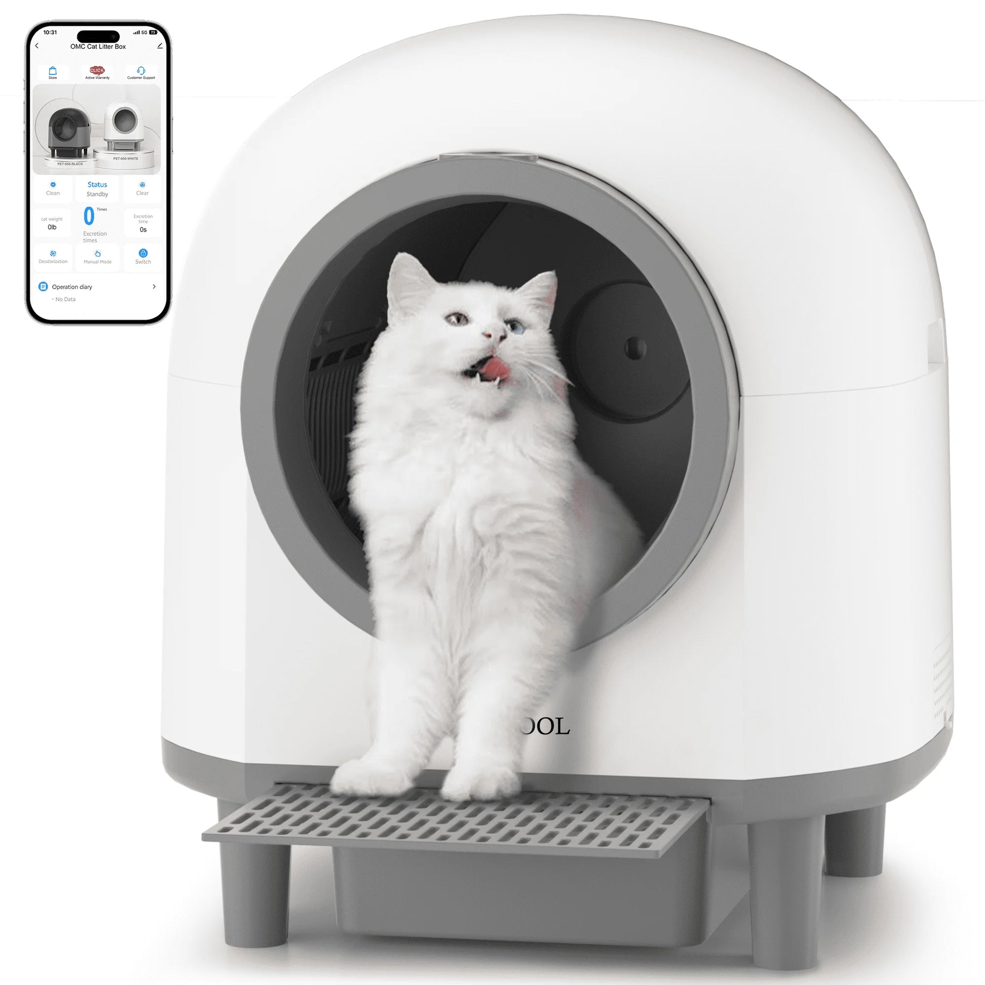 OMCPET 100L Large Self-Cleaning Cat Litter Box – Smart, Safe, and Made for Multi-Cat Homes