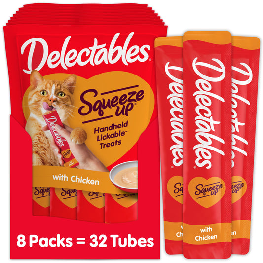 Hartz Squeeze Up Chicken Flavor Cat Treats - 32 pack,  0.5 Oz Tubes