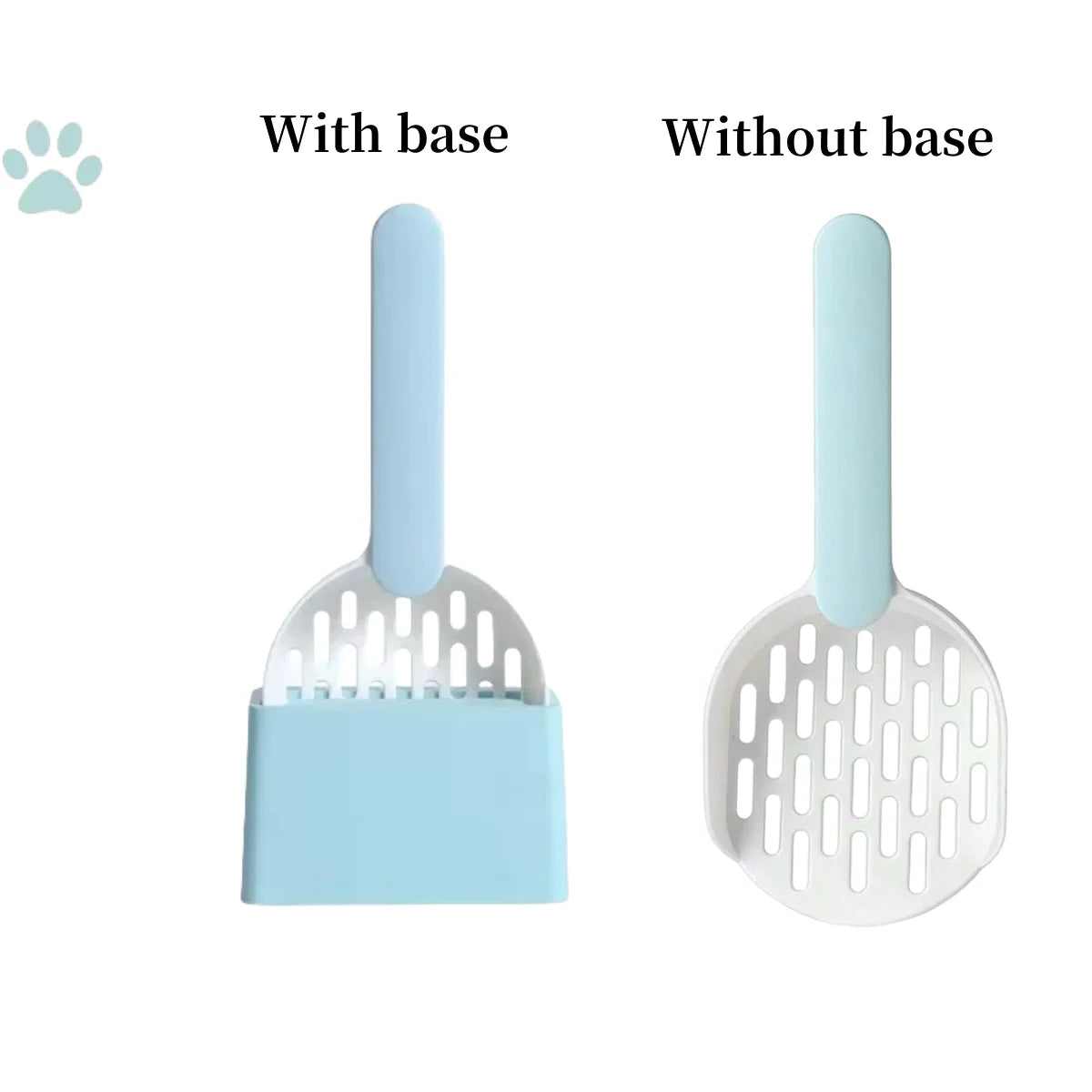 Plastic Cat Litter Scoop – With or Without Base