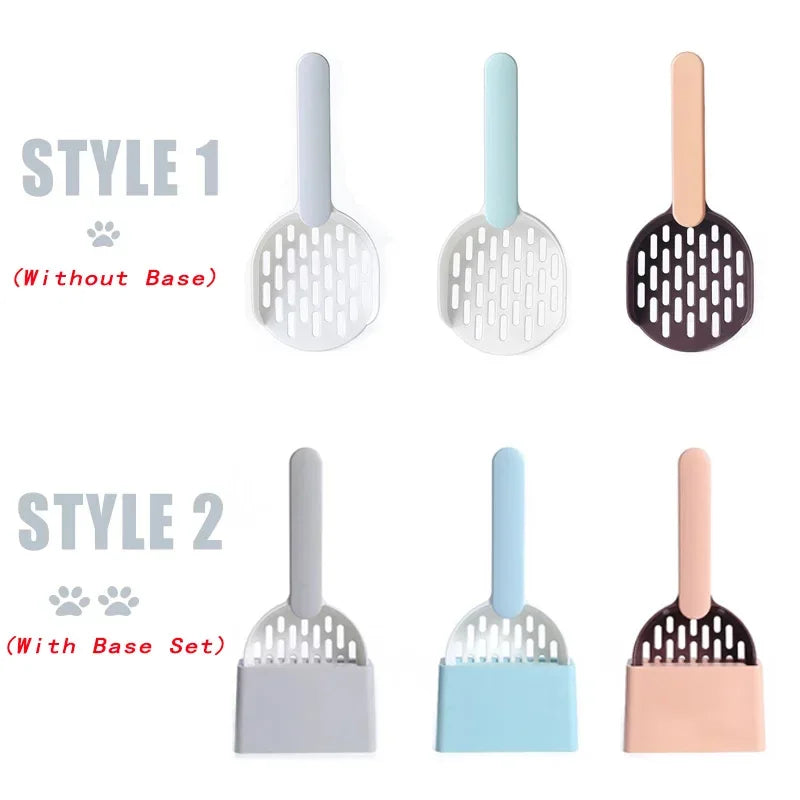 Plastic Cat Litter Scoop – With or Without Base