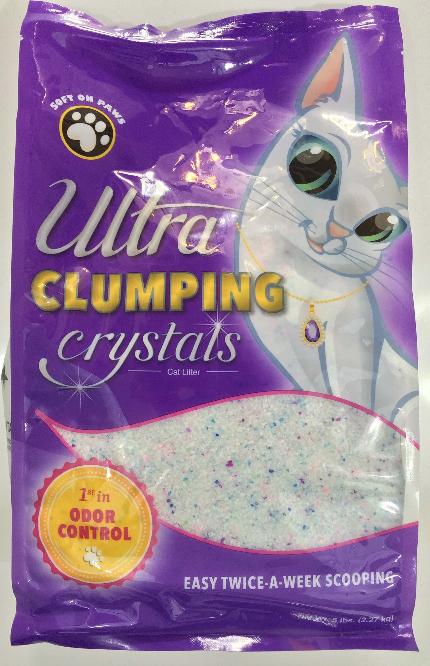 Clumping Odor Control Low Dust Crystal Cat Litter – 5 lbs
