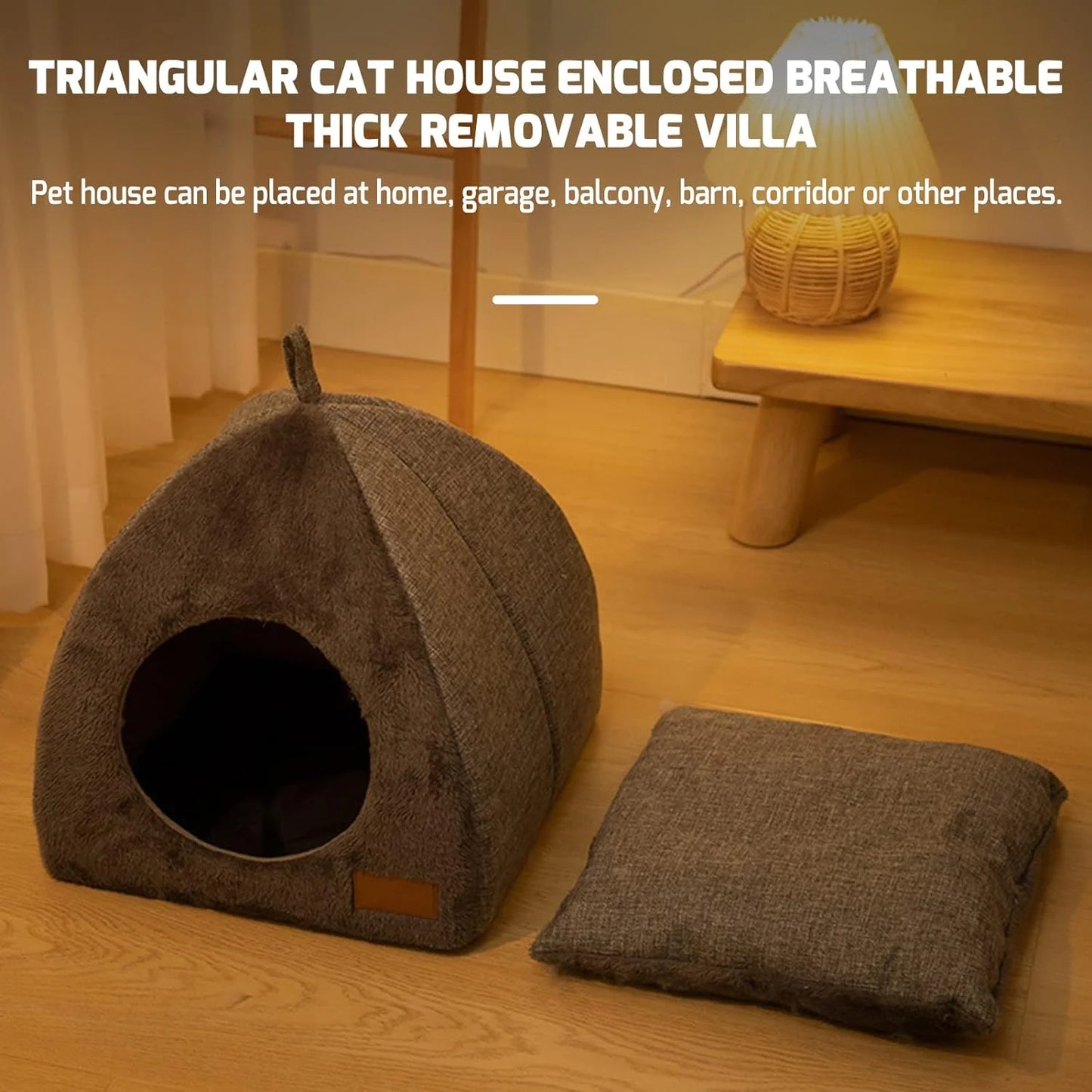 Waterproof Outdoor Cat House – Warm, Insulated Shelter with Self-Heating Cushion