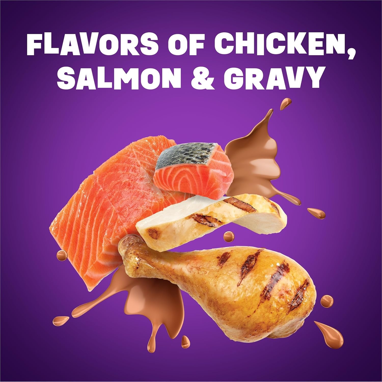 Purina Gravy Swirl'D Dry Cat Food - Delicious Chicken & Salmon Flavor - 3.15 Lb Bag