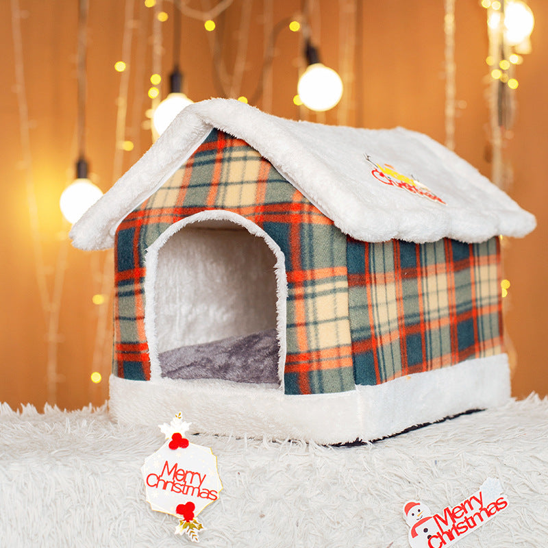 Cozy Four-Season Pet House – Soft Indoor Bed for Cats & Small Dogs