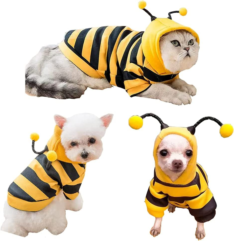 Adorable Bumblebee Cat Sweater - Cozy Pet Costume for Halloween & Christmas (X-Large)